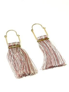 New Anthropologie Fringe Drop Earrings Gold